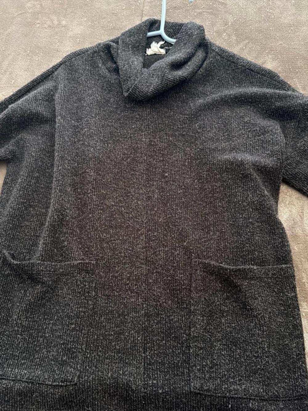 BiBi Charcoal Gray Cowl Neck Sweater